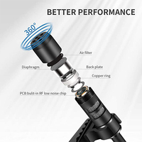 2 متر USB التلبيب ميكروفون كليب على للكمبيوتر ، كمبيوتر محمول ، تدفق ، تسجيل ، استوديو ، يوتيوب ، ألعاب الفيديو - الصورة 6